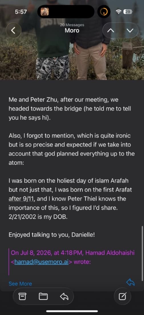 The same thread — born on the first Arafah after 9/11; 2/21/2002 is my DOB